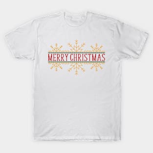 Merry Christmas Colorful Typography T-Shirt